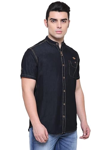 Slim Fit Half Sleeve Denim Shirt 