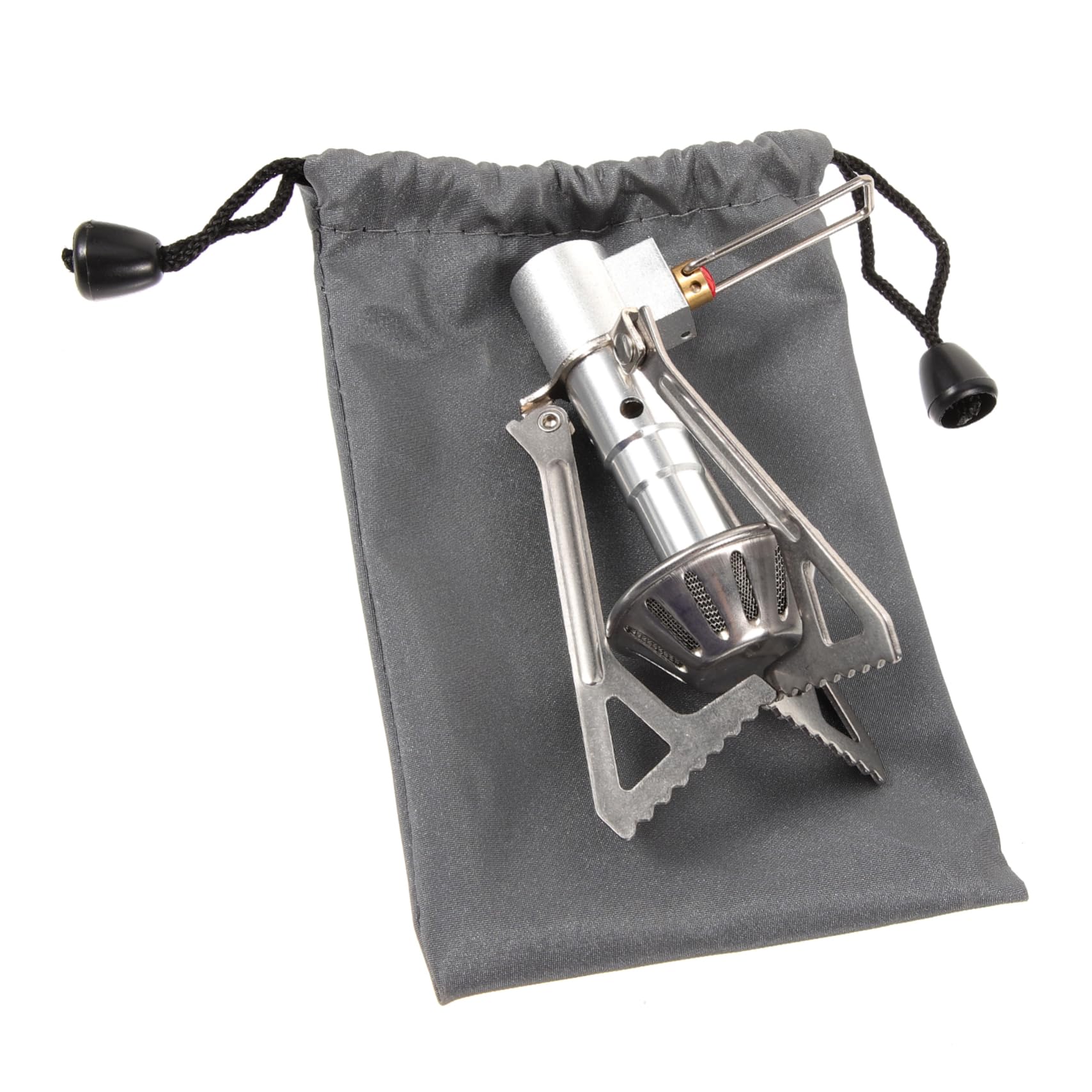 Réchaud de camping portable mini gaz acier inoxydable support compact pique-nique