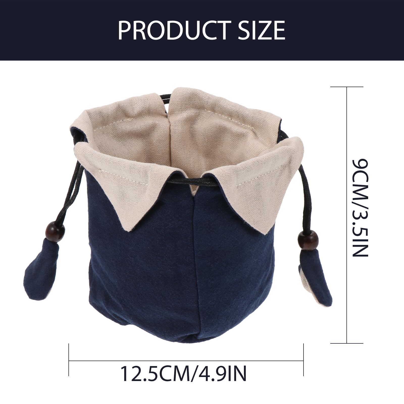Abaodam 3pcs Cotton Linen Teapot Bag Teacups Bag Teapot Storage Bag Teaware Storage Bag Clothes Bags for Storage Drawstring Storage Bag Teabags Teacup Bag Travel Cotton and Linen Tea Set
