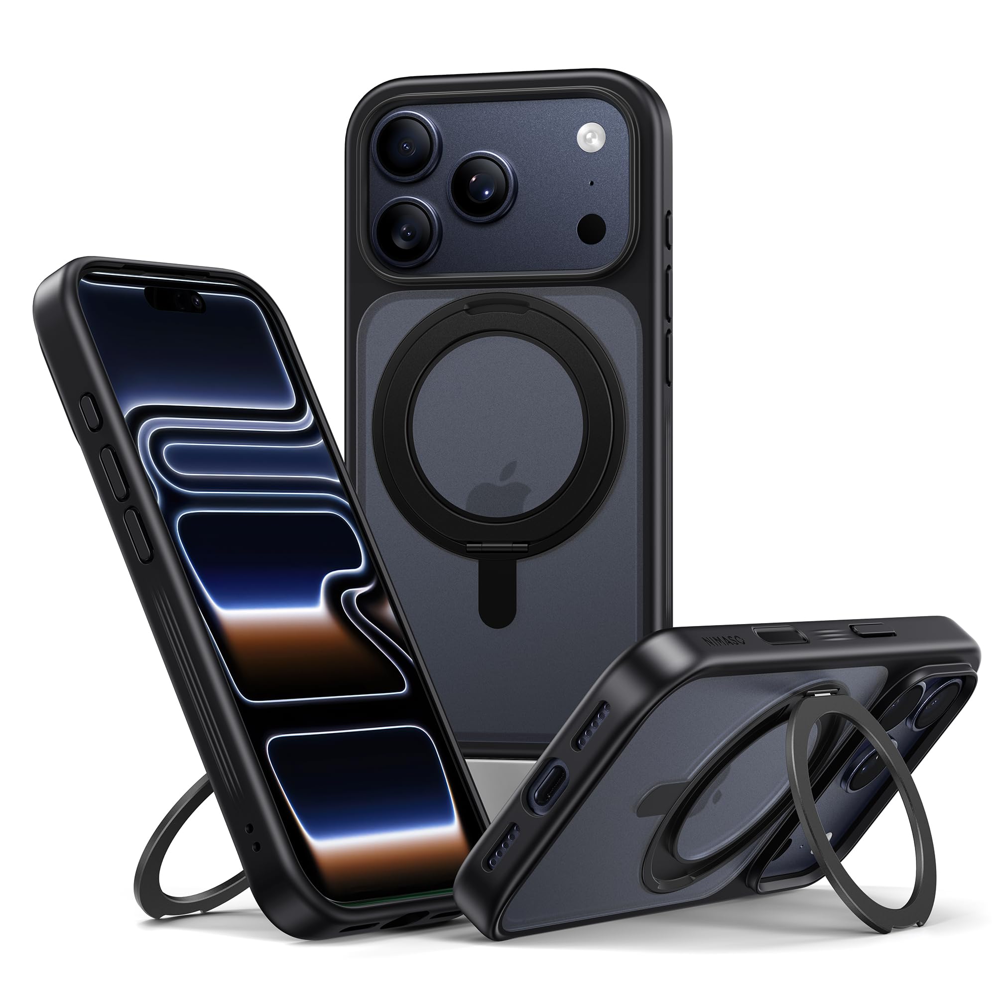 【新品同様】iPhone 17 Pro Max純正ケース+スタンドセットブラック MagSafe対応iPhone 17 Pro Maxシリコーンケース - ブラック - Apple