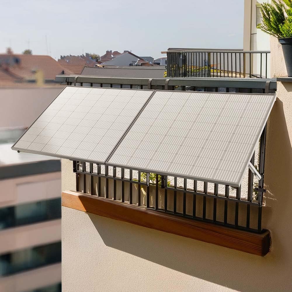 TERRE JARDIN - Panneau Solaire 400W (2 pièces 200W) - 38.5V - Kit Complet photovoltaïque Plug and Play - 1.5 kwh par Jour