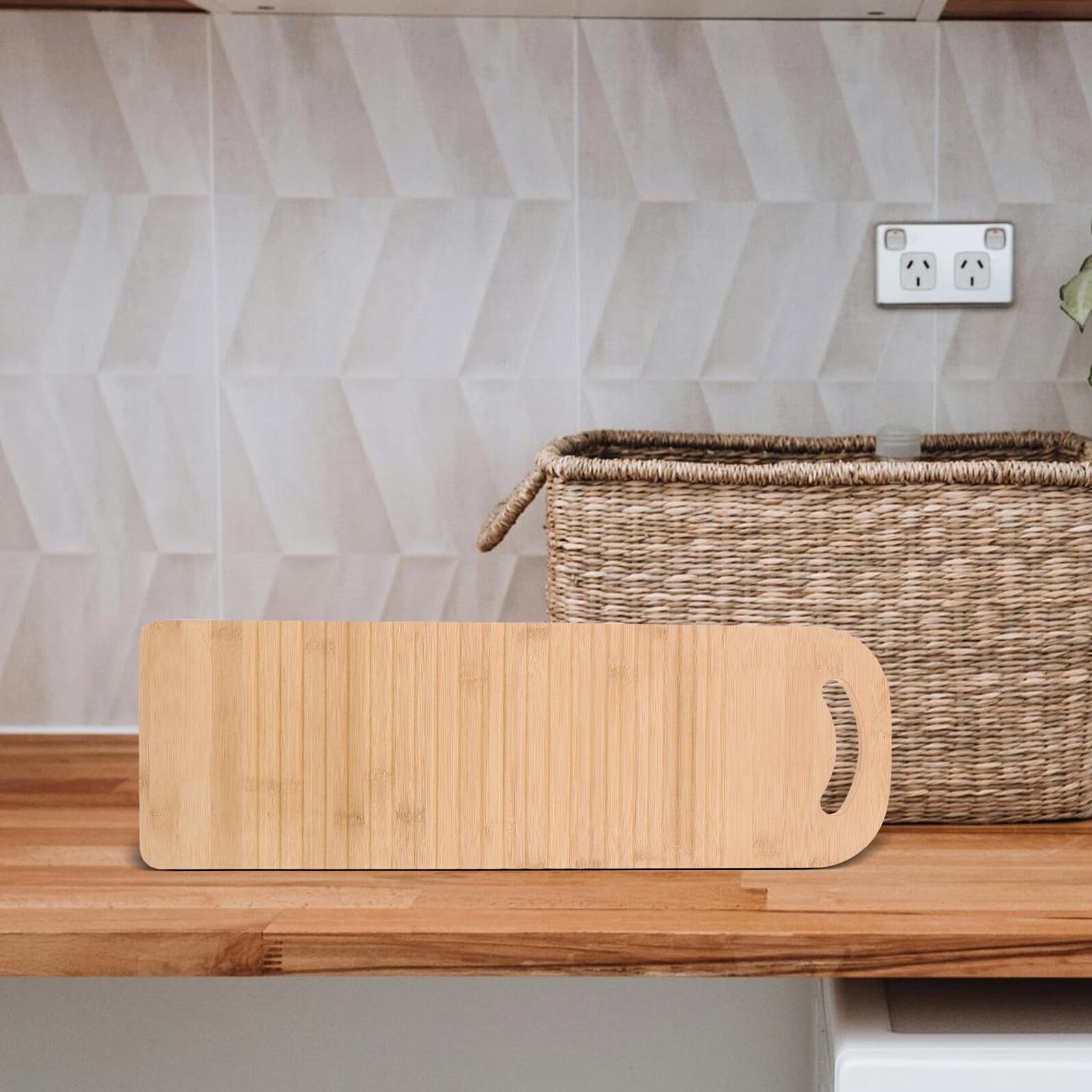 SOIMISS Planche à Laver Manuelle en Bambou 55cm pour Linge Domestique