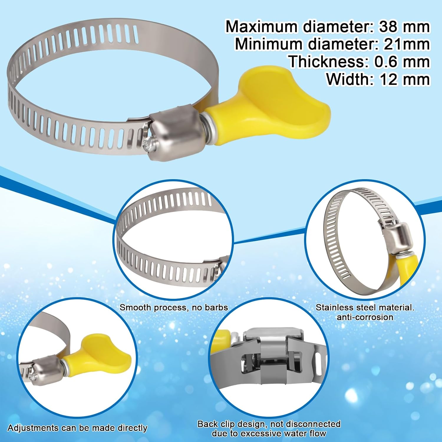 Boltigen 2pc 1.25in Pool Hose for Above Ground Pools - 40in Long Pump Replacement Hose - Set for 330, 530, 1000 GPH