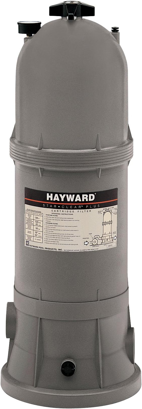 Hayward C751 Star-Clear Plus 75-Square-Foot 1-1/2-Inch FIP Pipe Cartridge Pool Filter