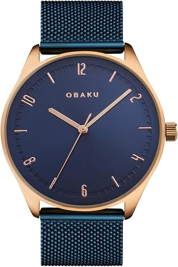 Obaku Analog Blue Dial Men’s Watch-V235GXVLML