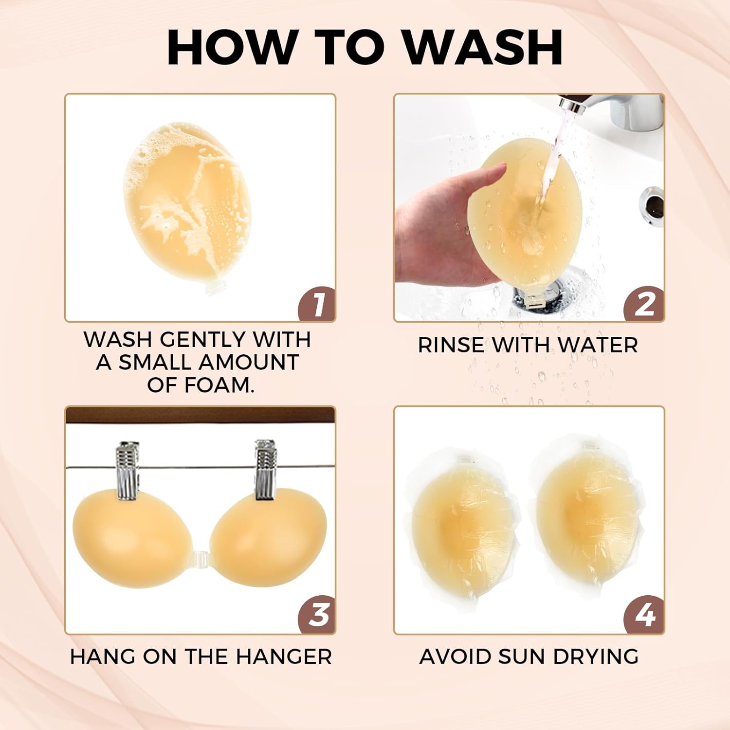 Strapless Sticky Adhesive Bra Invisible Push up Reusable Silicone Off Backless Viscous for Women Dress - Image 5