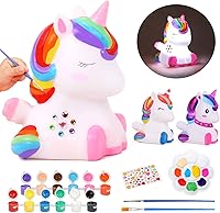 Vista 1 de dededa Kit de arte de luz nocturna de unicornio para pintar tu propio unicornio, artes y manualidades para niños de 4 a 8 años, regalos