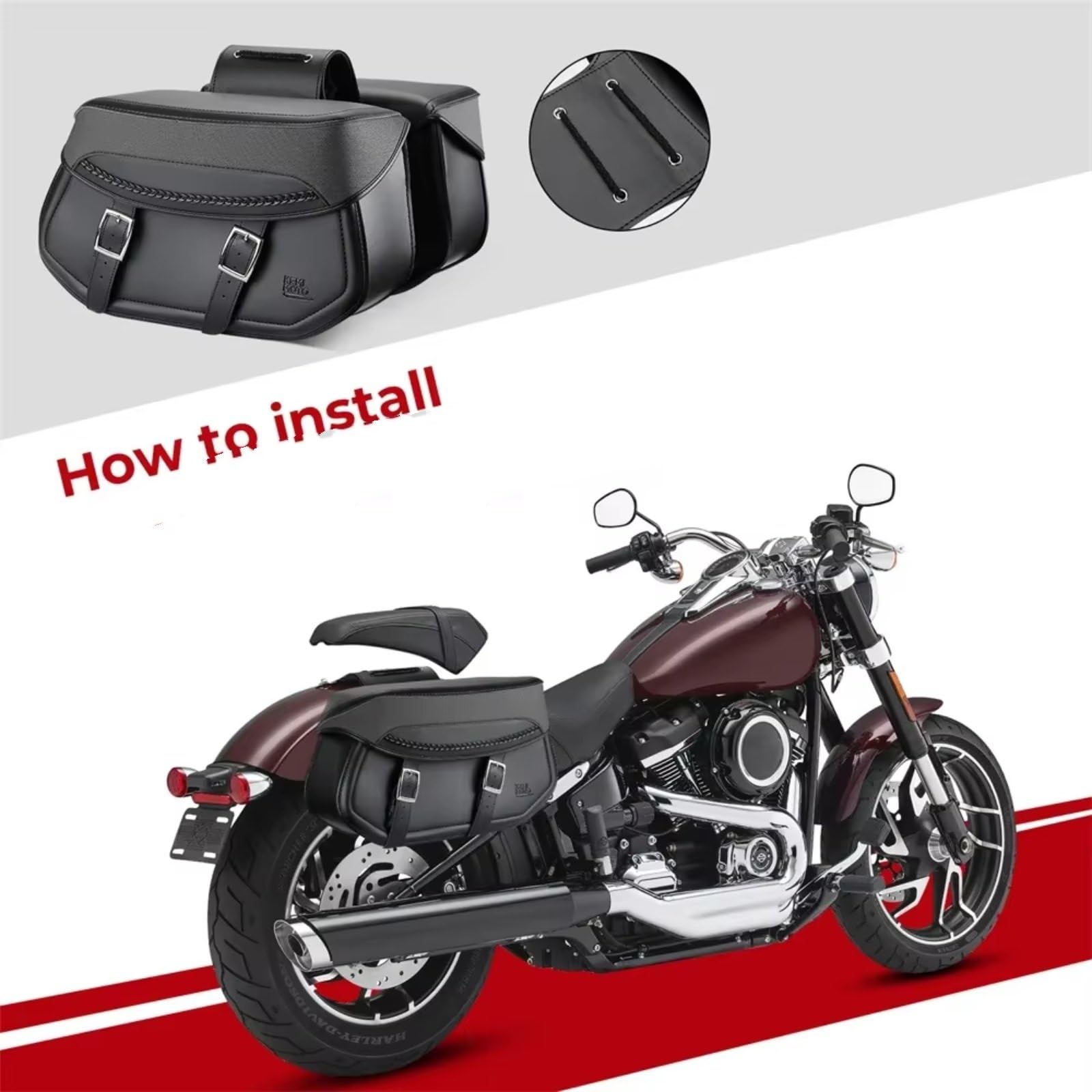 Bolsa Moto para Sportster para Dyna para Softail para Touring para Vstar para Shadow Alforja para Motocicleta Bolsa de sillín para Motocicleta Bolsa Lateral Bolsa de Embalaje