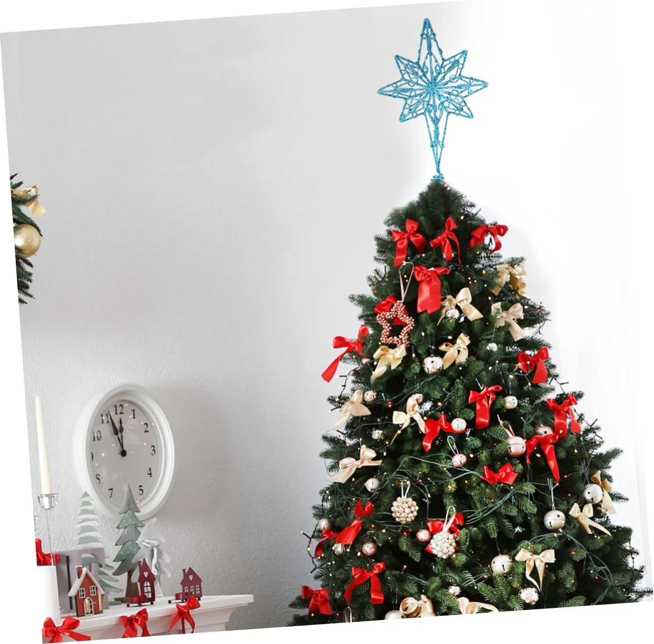 2pcs Anise Topper Star Festival Treetop Decor Christmas Tree for Holiday Parties and