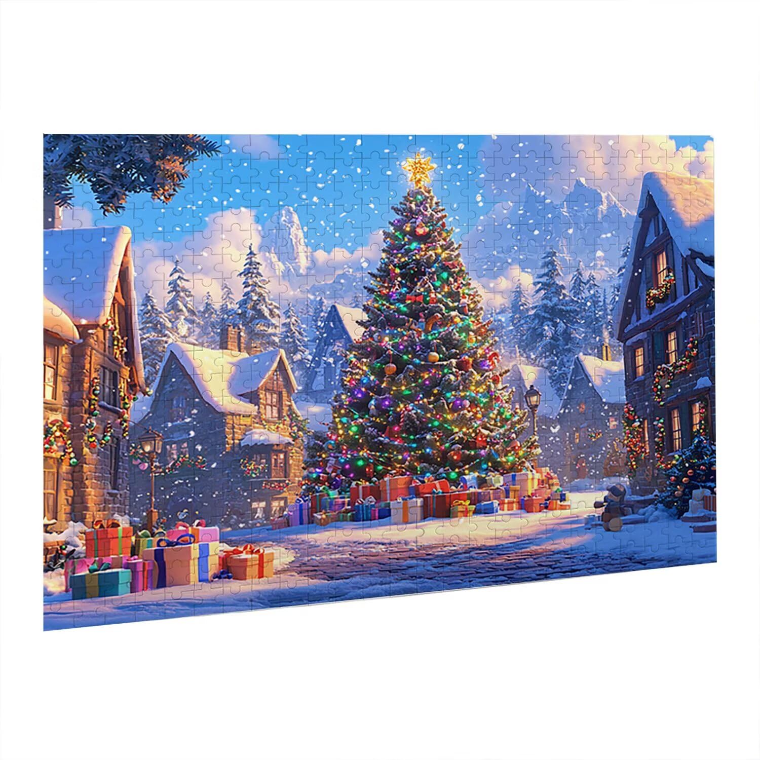 Jigsaw Puzzle, 2000 Pezzi Puzzle Classici, Albero Di Natale Villaggio Puzzle Rilassamento Intelligence, Mpossibile Difficile Puzzle Impegnativo per Adulti Puzzle Gioco Familiare, Regalo Amore fr0-708