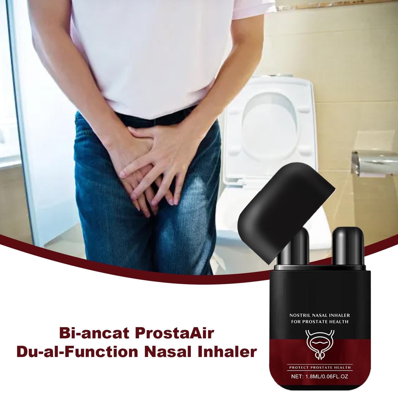 Inhalator do nosa dla zdrowia prostaty, dwufunkcyjny drążek do nosa, 1,8 ml aromaterapeutyczny, mały inhalator czyszczący dla dobrego samopoczucia mężczyzn, idealny do opieki zdrowotnej taty