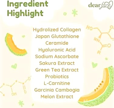 Beauty Milk Japanese Collagen MELON Drink - 50,000mg Hydrolyzed Collagen, 6.3 Ounce (Pack of 1)