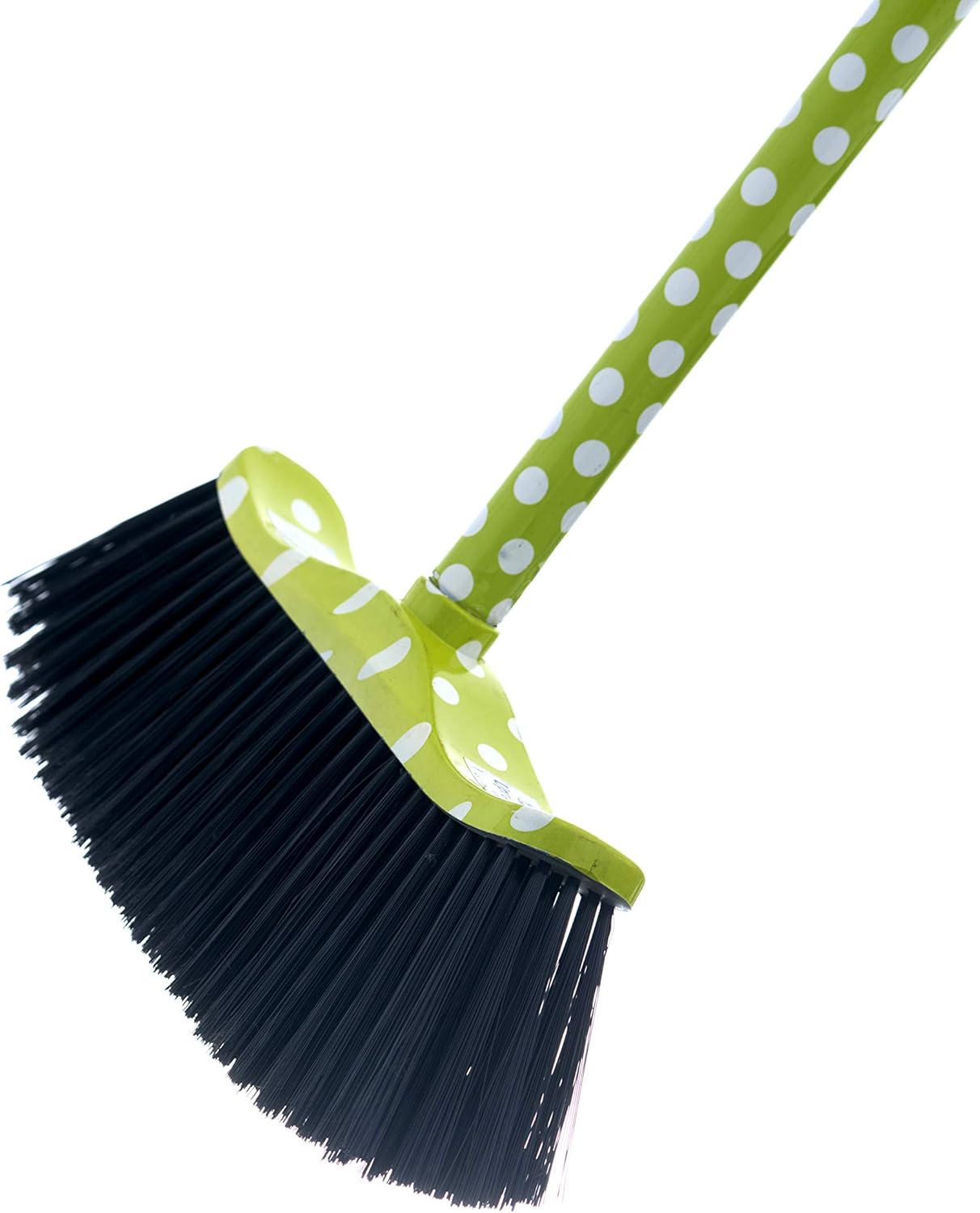 Superio Cotton Mop and Broom Set, Light Green Polka Dot Print Design, Superior Cleaning Tools Broom and String Mop.