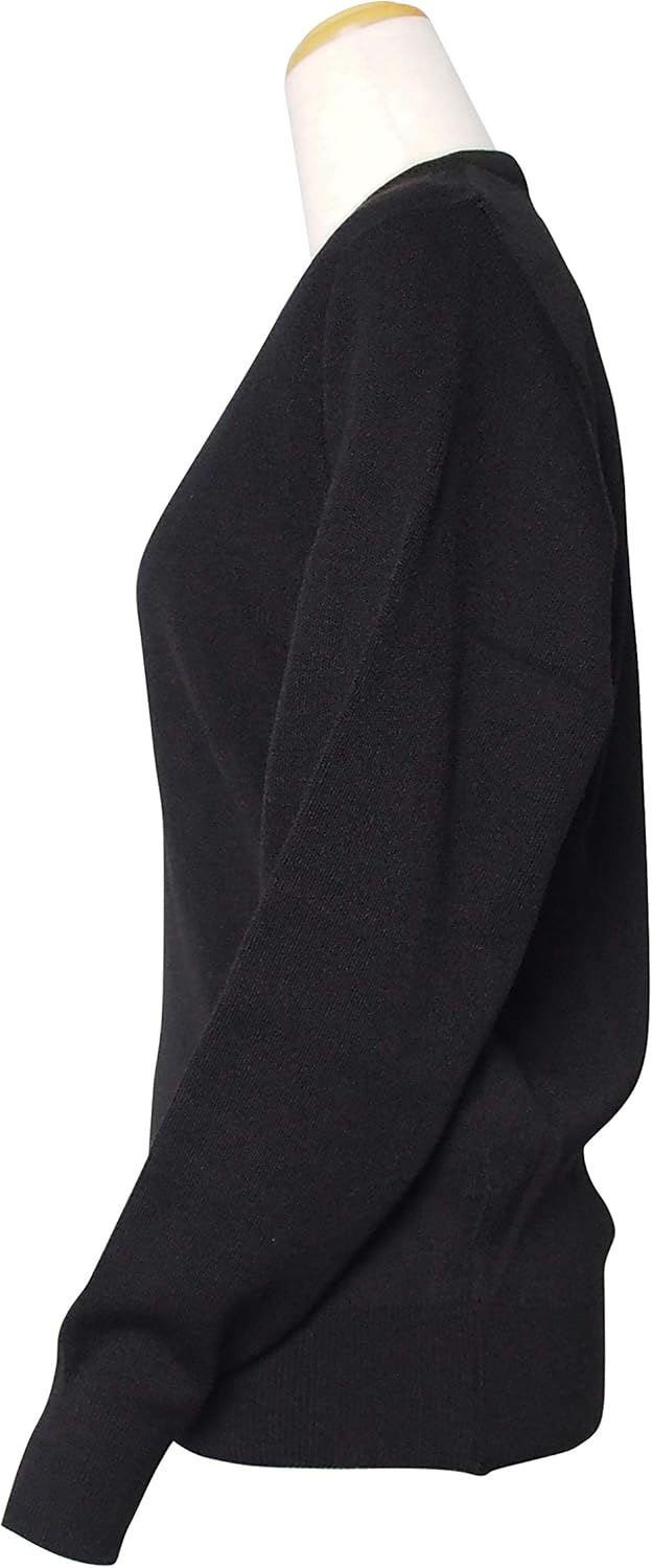 ネストローブ 起毛リネンVネックワンピース 黒 くるみボタン