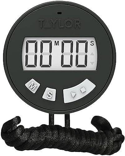 Taylor Chef's Cronómetro Temporizador, Estándar, Negro