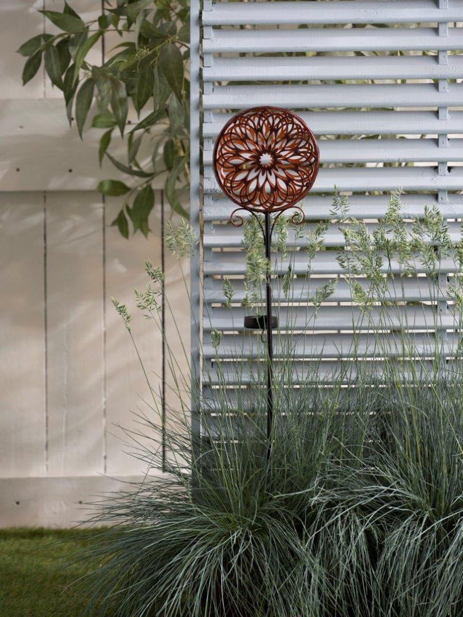 Luxform, Solarleuchten für außen, Mandala, Solarleuchten für außen, Solarlampen für außen Balkon, Wandleuchte, Außenwandleuchten, Kunststoff, Schwarz2 Stück