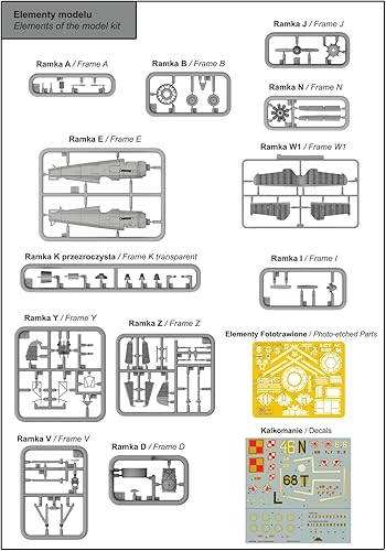 Miniatura 5 de IBG PB72519 172 Polish Air Force PZL P.11c Gull Wing Fighter Plastic Model