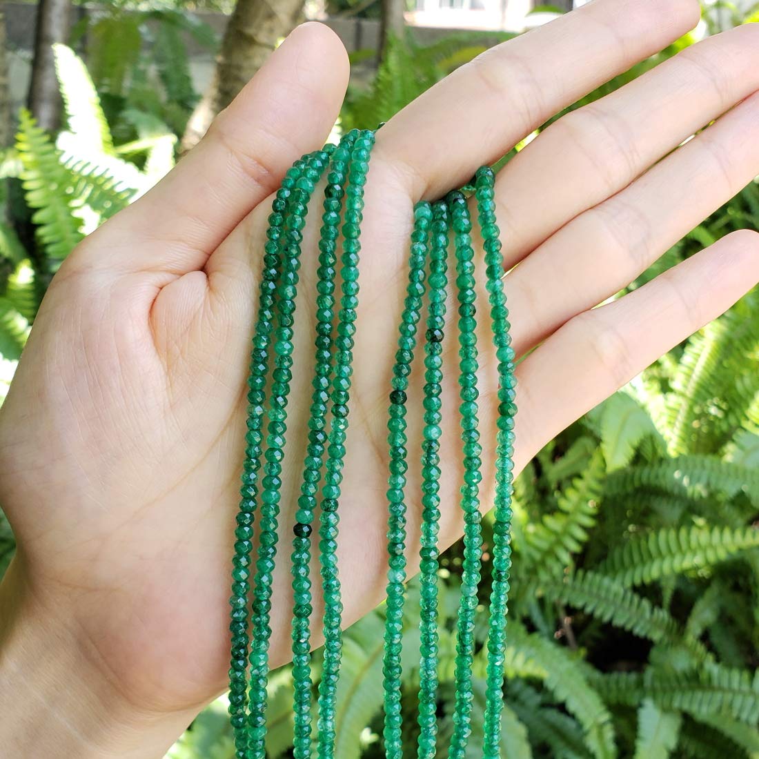 3 Strands Adabele Natural Emerald Green 