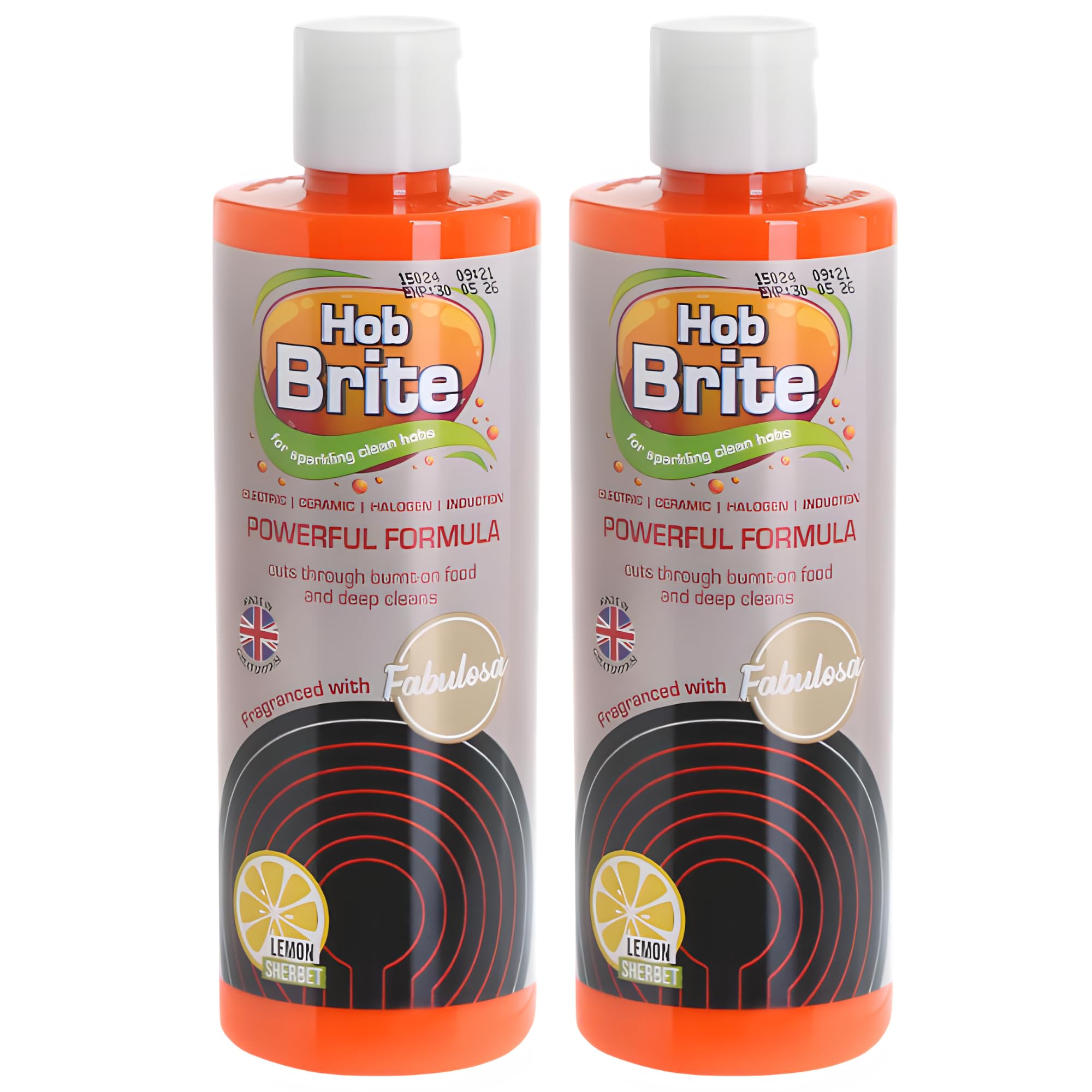 Hob Brite Ceramic, Electric, Halogen and Induction Hob Cream Cleaner - Suitable for Microwaves - NEW PACKAGING - 250ml x 2 pack (500ml total)