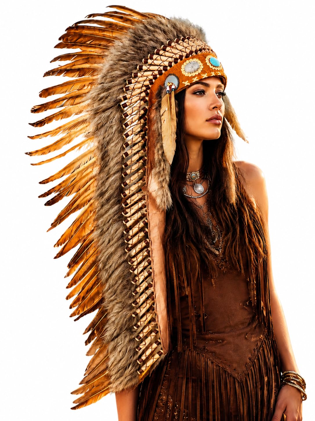 The World of Feathers Extra long Headdress (130 cm)