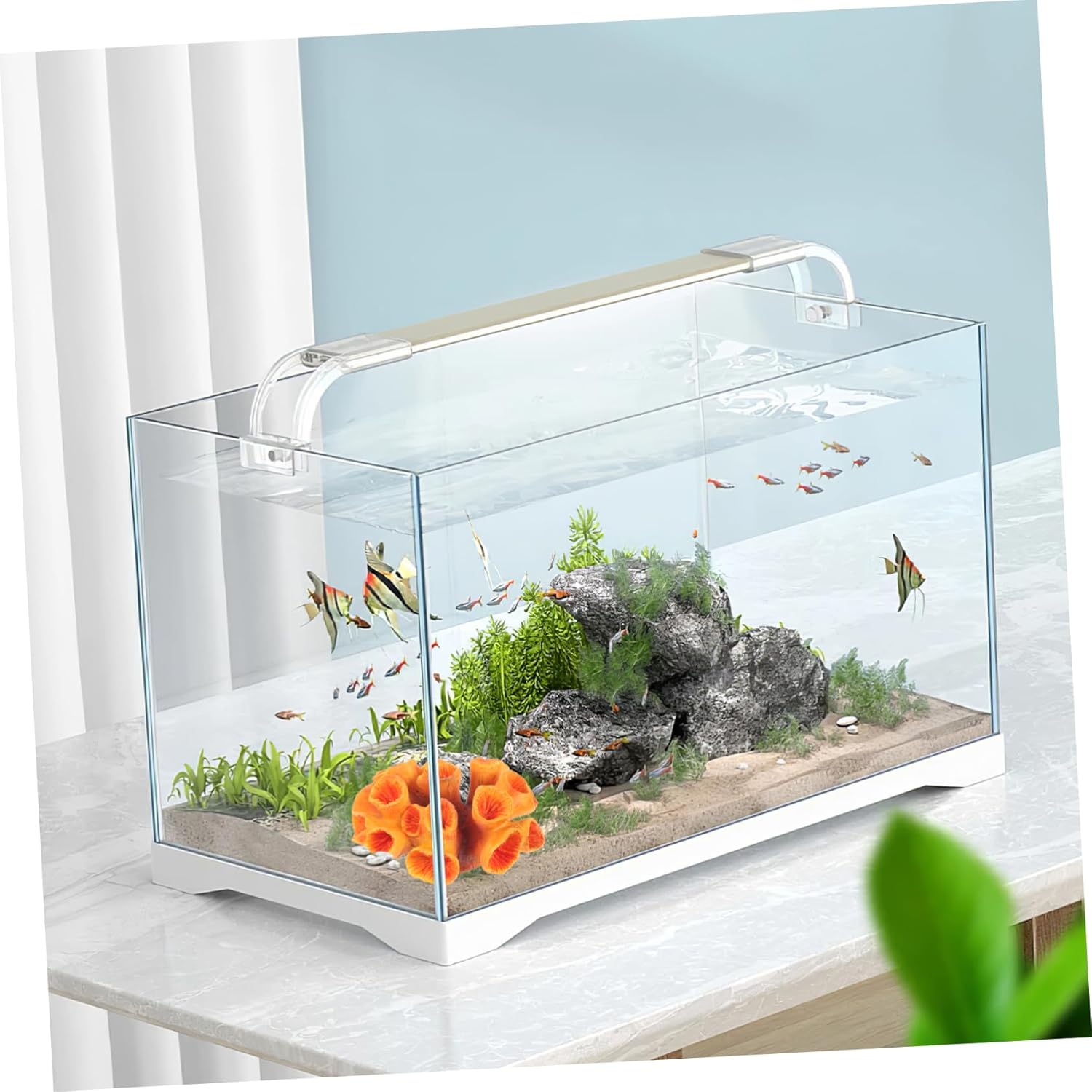 4pcs Simulated Coral Landscaping Aquarium Plants Reef Fish Net Decor Fish Decor Artificial Coral Decor Tanks Jellyfish Fish Tank Plants Artificial Aquarium Pla