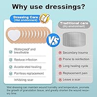 Vista 7 de Vendaje de espuma sacro, vendaje de espuma de silicona para el sacro con borde, vendaje grande de 7x7 pulgadas para llagas en las nalgas, apósitos