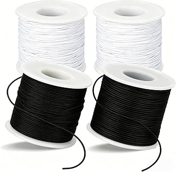 Stretchy Bracelet String Elastic String for Bracelets 4 Roll 656 Feet Elastic Cord for Bracelets Making Strings Beading Cords Threads for Bracelet Beading Necklace Craft DIY Jewelry Making Supplies
