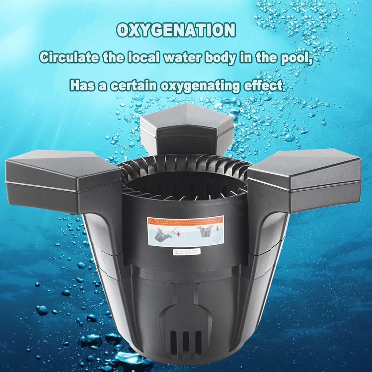 Skimmer galleggiante per laghetto, pulitore automatico per piscine con flusso di 4200 l/h, basso rumore e forte assorbimento, adatta il livello dell'acqua per piscina, giardino, laghetto per pesci