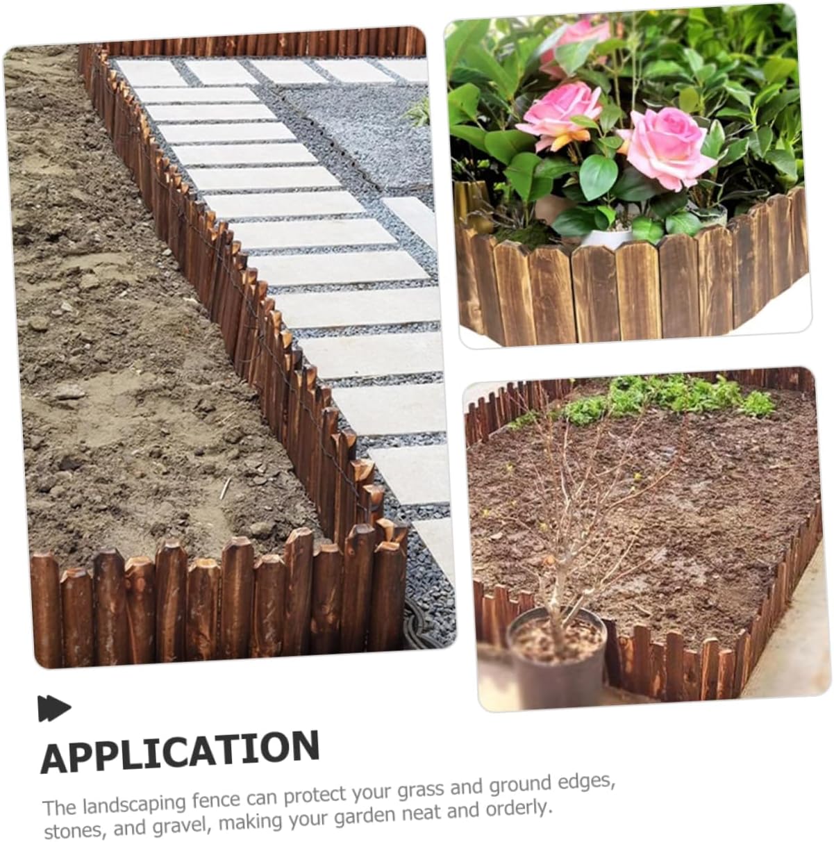 VICASKY Garden Edging Border Fence Panel Flexible Landscape Fencing for Lawn Decoration and Reusable for Garden Beds and Plant Areas