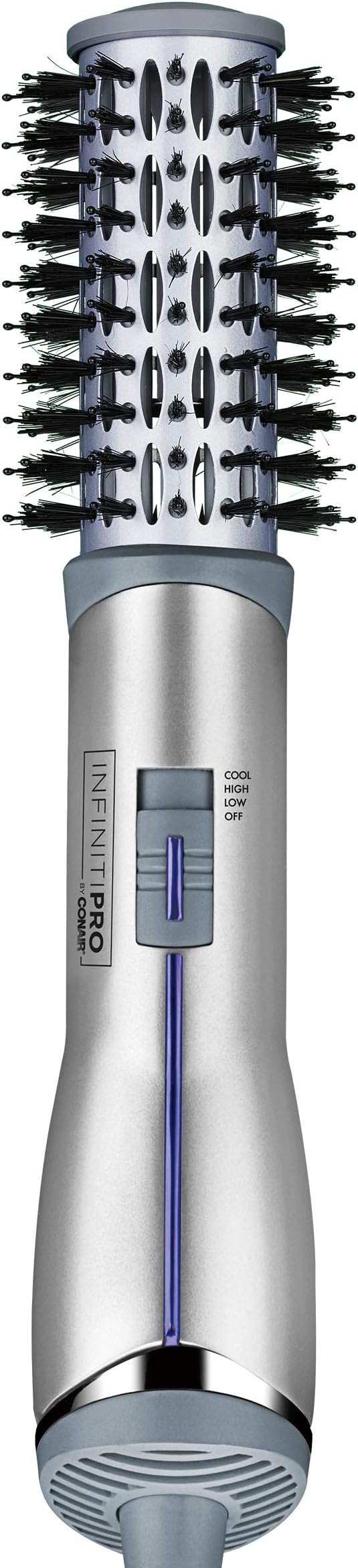 INFINITIPRO BY CONAIR Titanium Ceramic Hot Air Brush, 1 1/2-Inch Hot Air Styling Brush