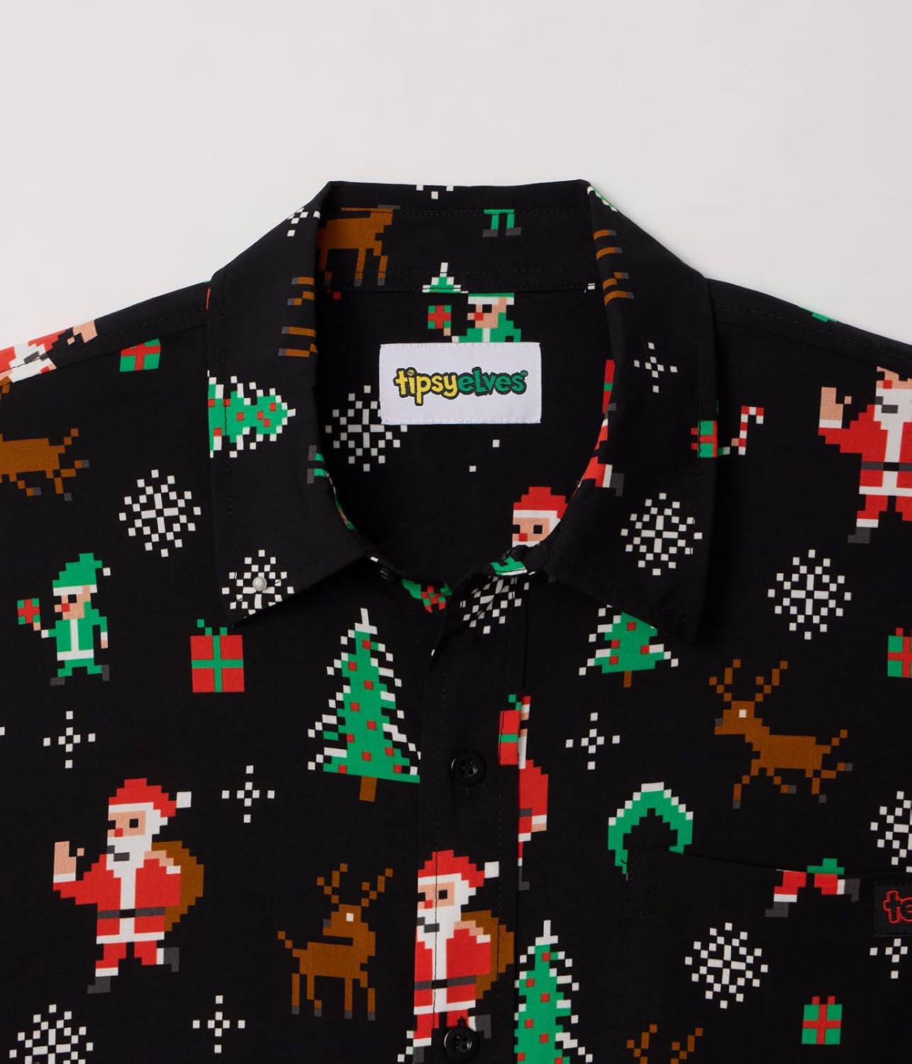 Tipsy Elves Men's Short Sleeve Holiday Button Down Shirts - Funny Christmas & Hanukkah Hawaiian Shirts for Men - Image 5