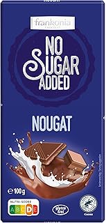 frankonia CHOCOLAT NO SUGAR ADDED Nougat Schokolade glutenfrei, 100 g