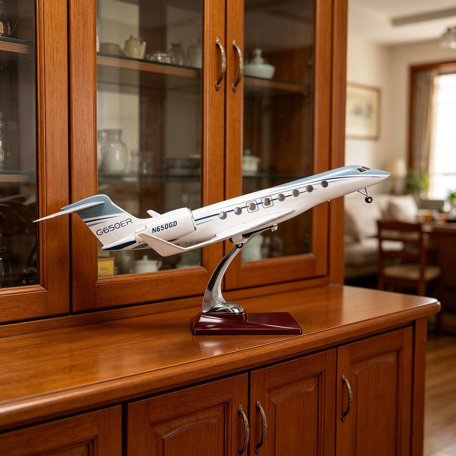 Generico Modello di aeroplano da 17 pollici for la modalità aereo pressofuso modello Gulfstream G650