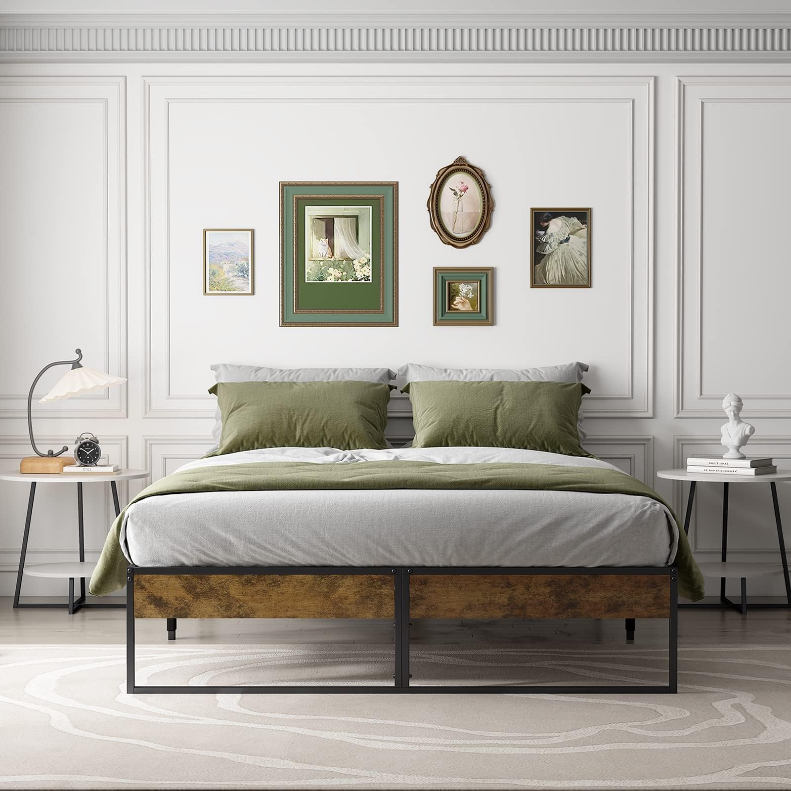 HOMWAYART Queen Bed Frames (King)