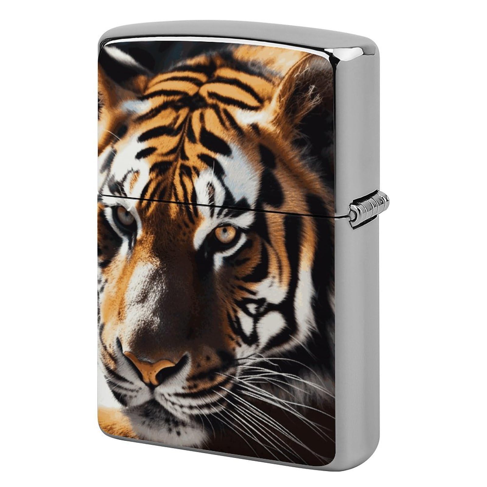 Wild Animal Tiger Lighter Cover for Men, Personalized Lighter Case for Birthday Gift, Flip-Top Lighters Protective Cover, Portable Lighters Shell for Outdoor, Travel