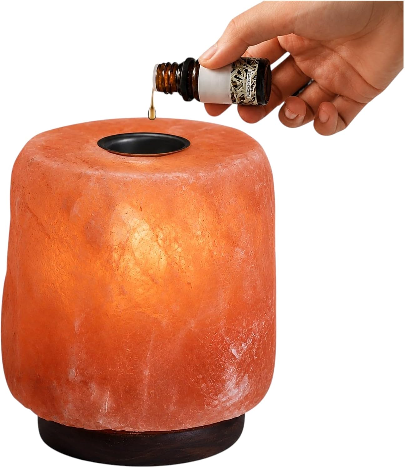 Himalayan Pink Salt Lamp with Aroma Tray, 7-8 Inch