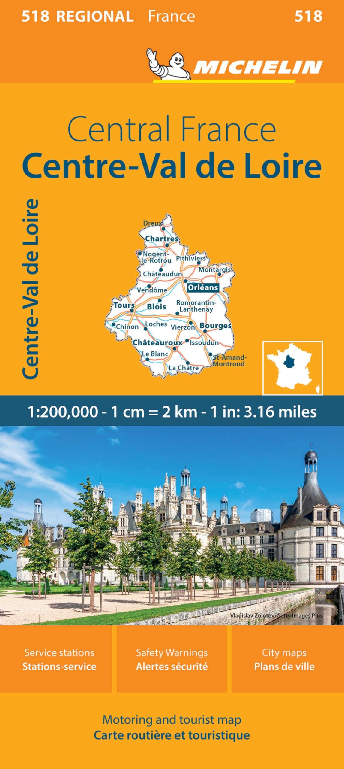 Centre - Michelin Regional Map 518: Regional France (Michelin Maps, 518)