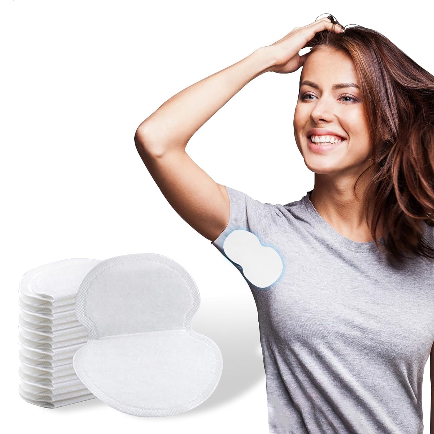 FASHRAMP Premium Underarm Sweat Pads,Armpit Pads Disposable, Ultra-Absorbent & Invisible | Anti-Sweat Pads for Men & Women | Stay Fresh & Dry All Day | Comfortable & Hypoallergenic (100 Pcs)