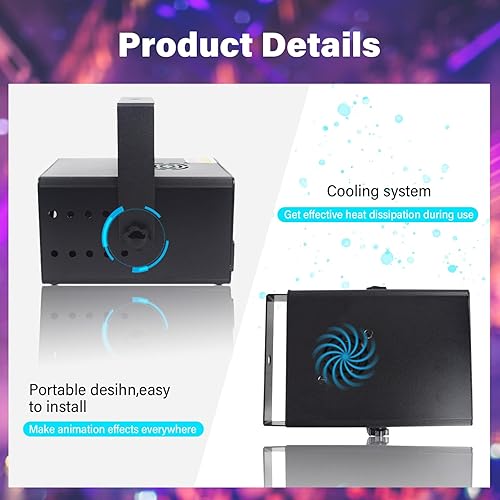 Miniatura 4 de Luces estroboscópicas para fiesta de DJ, proyector de bola de discoteca combinado luces de espectáculo al aire libre, máquina AR negra y mini