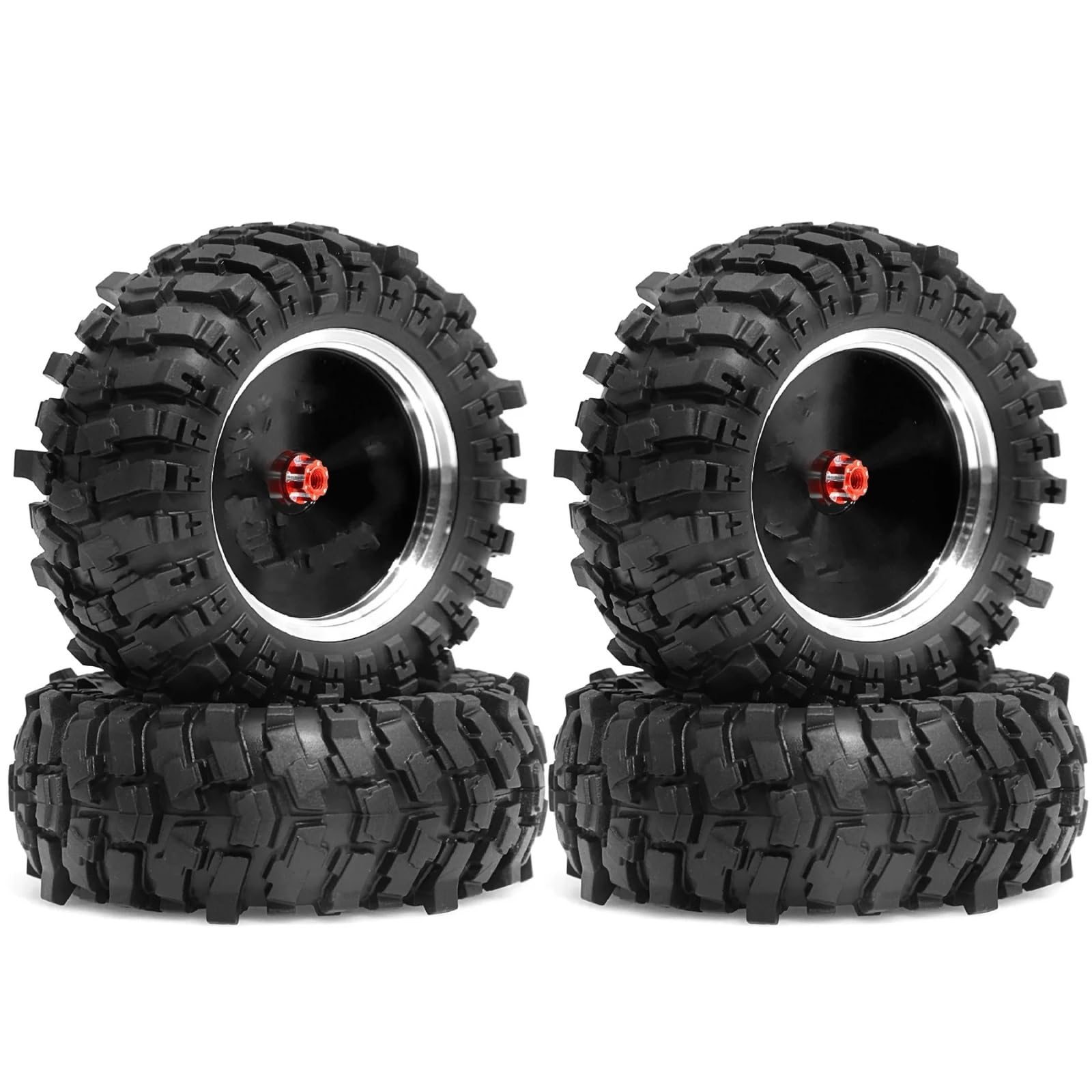 Per MN168 4 Pz 87mm 1/12 Metallo 1.9 "Beadlock Wheel Rim Mozzo Gomma Set RC Auto Parti Di Aggiornamento Accessori Ricambi Modellini RC