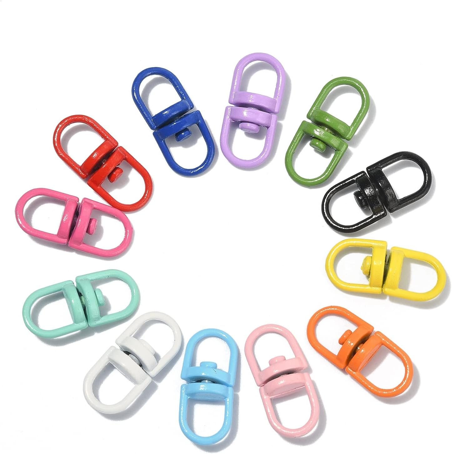 LiQunSweet 50 Pcs 0.75 Inch Eye to Eye Connector Double Ended Swivel Key Ring Clasps Snap Hook Connectors Clip for Key Chain Jewelry Making Backpack Accessories - Image 2