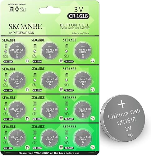 SKOANBE Batería de litio CR1616 1616 3V - 12PCS