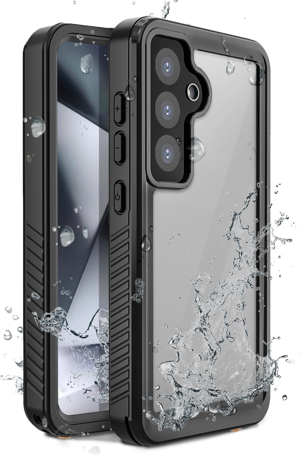 MOTIVE Waterproof Case for Samsung Galaxy S24, Dustproof | 6.2" Black | Built-in screen protector, 360° full-body waterproof and shockproof protection