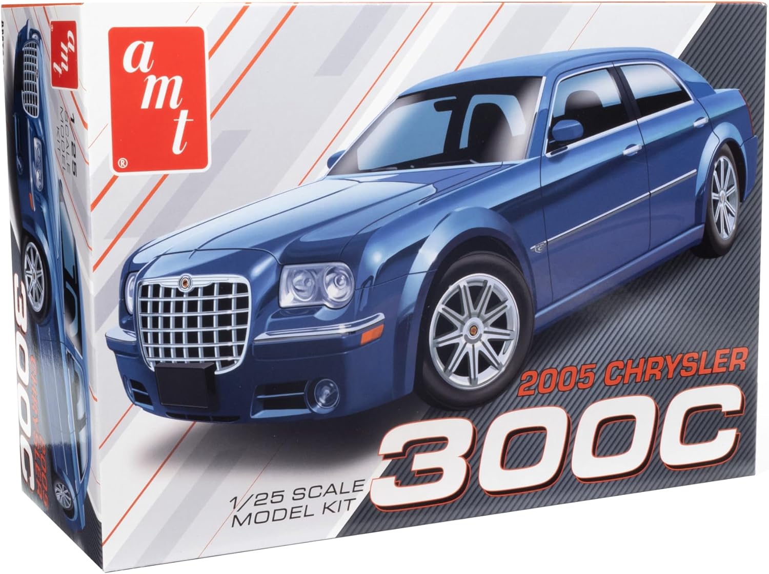 AMT 2005 Chrysler 300C Model Kit 1:25 Scale – Detailed Interior & 5.7L V8 HEMI, Paint & Glue Required