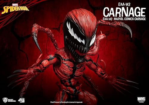 Miniatura 3 de Beast Kingdom Marvel Comics Carnage EAA-143 Egg Attack Figura de acción, multicolor