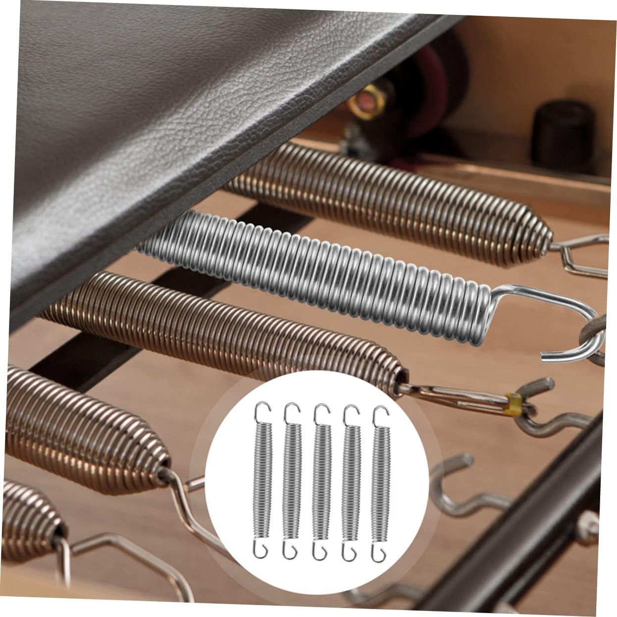 Sturdy Trampoline Springs Set Hooks Extended Compressed Spring for Outdoor Use for Enhanced Bounce