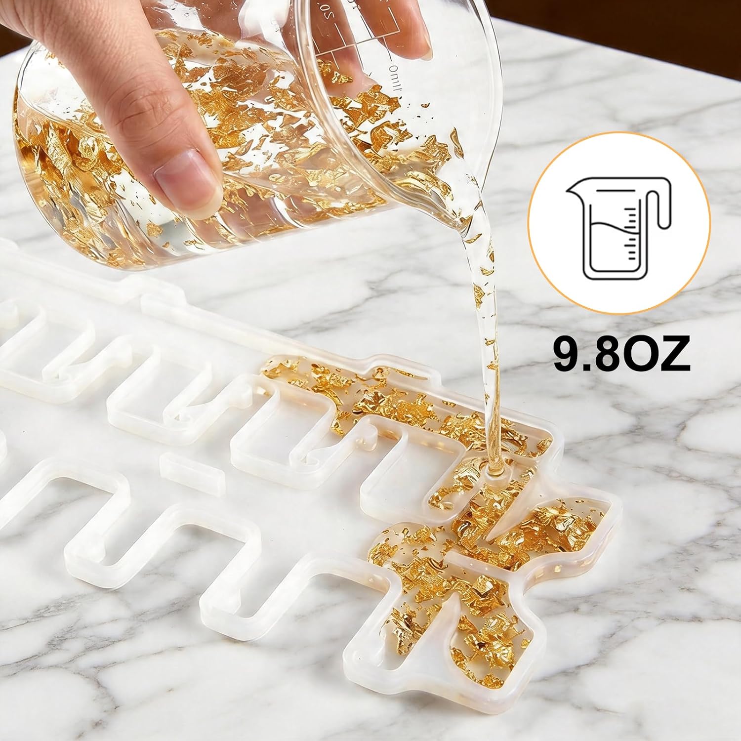 YOILES Epoxy Resin Molds for DIY Multi Layer Glasses Holder Storage | Sunglasses Display Rack Mold,Silicone Craft Molds for Resin Art，6.29×5.3×14.17in