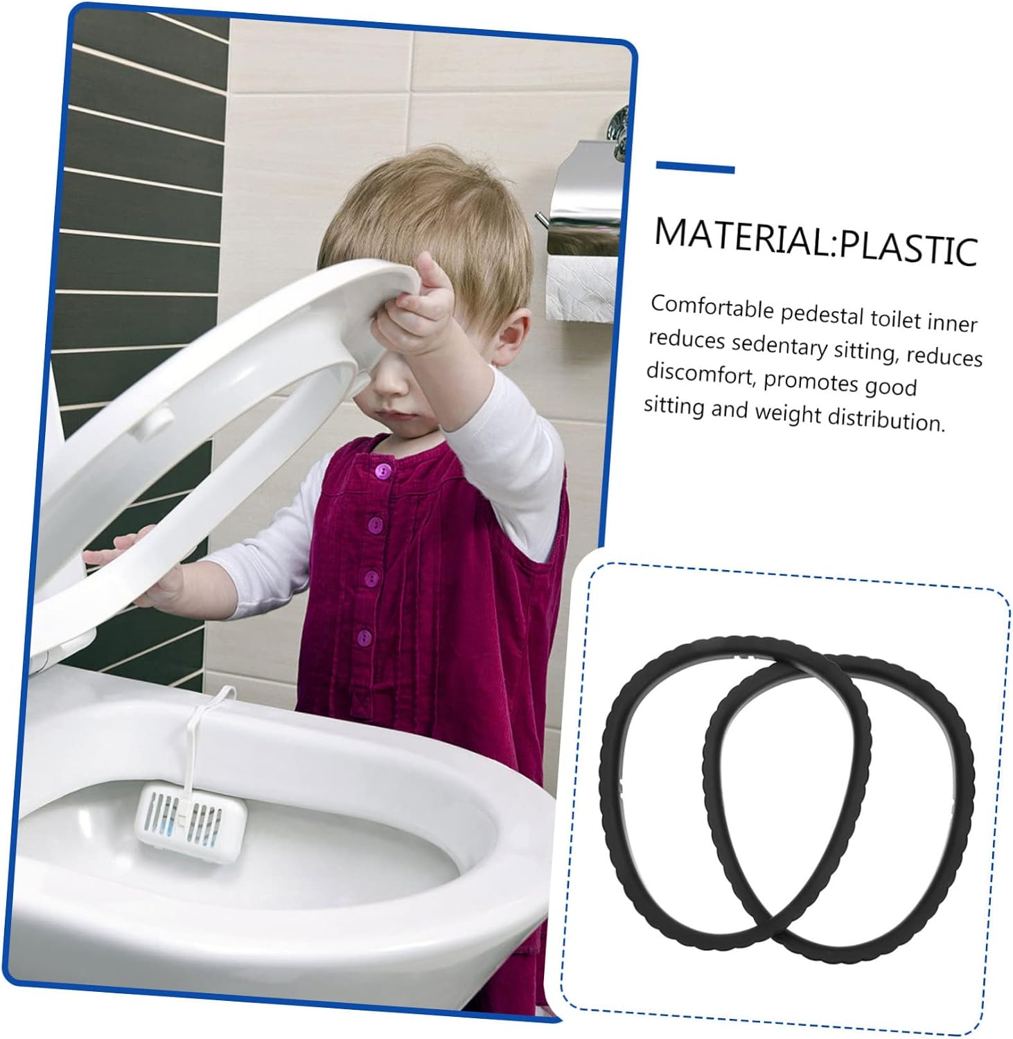 DOITOOL 8pcs Elderly Toilet Stool Bags Fixing Portable Commode Bag Support for Seniors Easy to Install Prevents Movement for Home Use