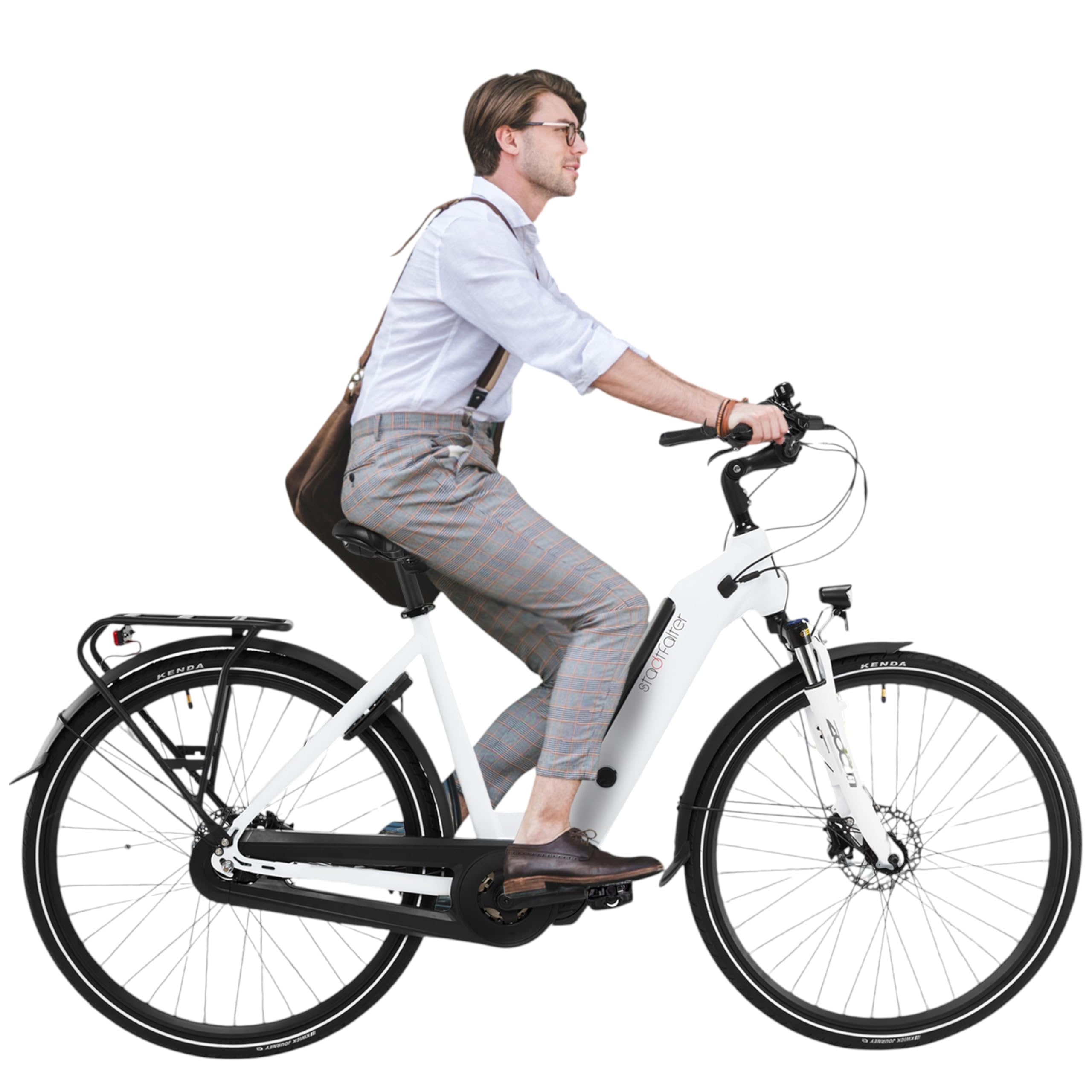AsVIVA E-Bike B14 28 Zoll City E-Bike, Pedelec Tiefeinsteiger, 250W Motor, 36V 17.5 Ah Akku, bis 150 km Reichweite, Hollandrad in Weiss