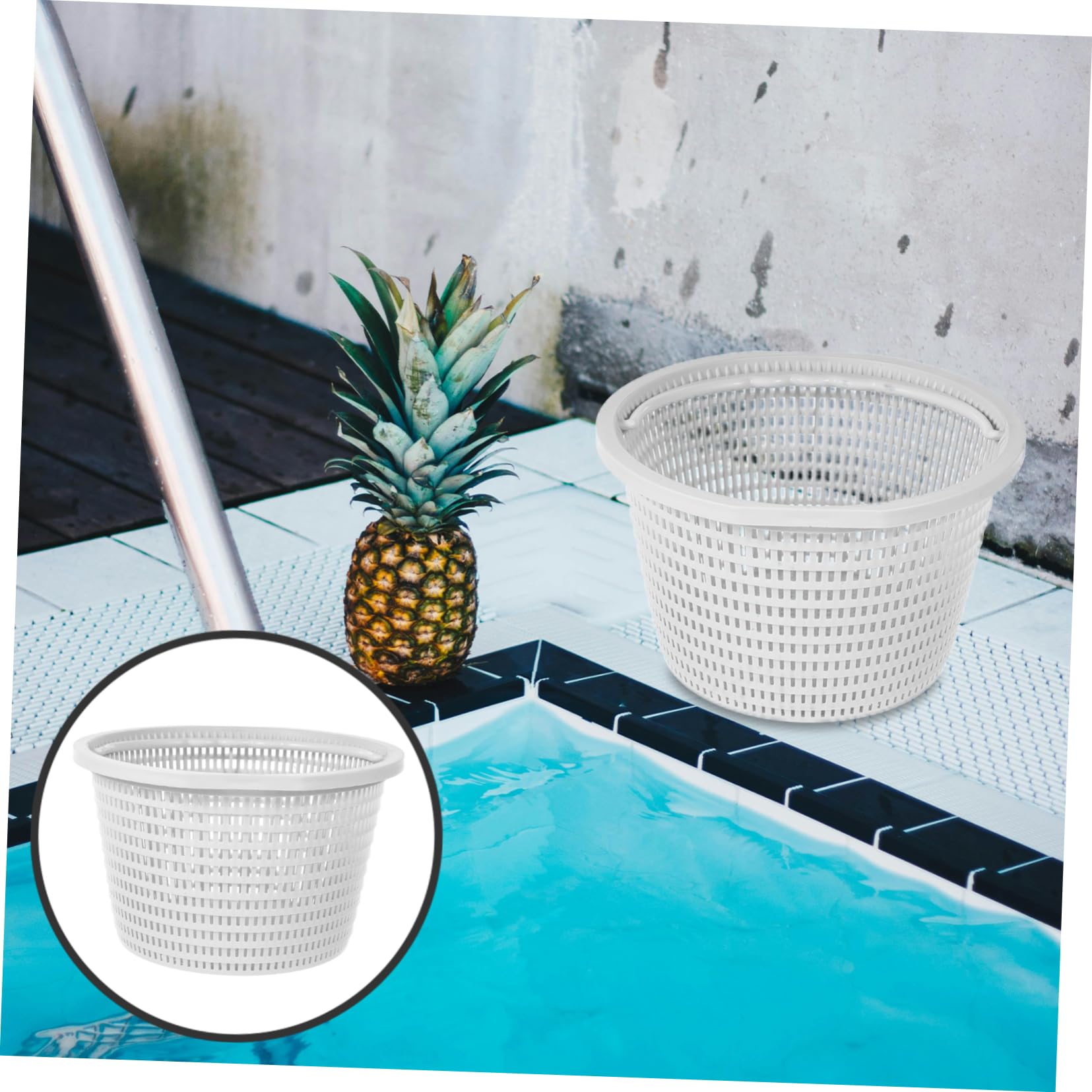 2piezas Filtro De para Piscina Cesta De Skimmer Compatible Gran Capacidad Reutilizable y De Limpiar para Mantener Piscina Limpia y Ordenada